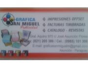 FACTURAS TIMBRADAS :OFRECE SERVICIO GRÁFICOS -SAN MIGUEL (HABILITADA POR LA SET)