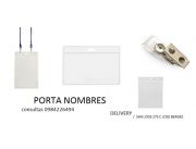 PORTA NOMBRES , CREDENCIALES DELIVERY