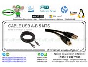 CABLE USB A-B 5 MTS