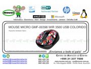 MOUSE MICRO GMF-00398 WIR 3500 USB COLORIDO