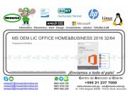 MS OEM OFFICE HOME&BUSINESS 2016 32/64