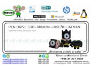 PEN DRIVE 8GB - MINION - DISEÑO BATMAN