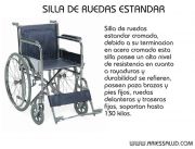 SILLA DE RUEDAS ESTANDAR CROMADA PARA LA VENTA Y PARA EL ALQUILER