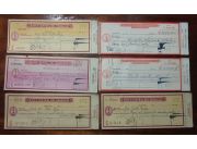 Coleccionables cheques firmados por Stroessner vendo
