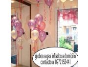 inflados de globos a gas