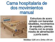 CAMA HOSPITALARIA DE 2 MOVIMIENTO MANUAL IMPORTADO
