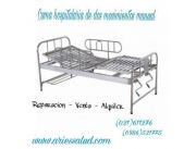 CAMA HOSPITALARIA DE 2 MOVIMIENTOS MANUAL A LA VENTA Y PARA EL ALQUILER