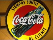 Antigüedad cartel de metal duro del año cincuenta coca cola