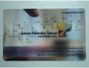 Impresión en tarjeta plástica PVC (tipo tarjeta de crédito) para invitación a eventos