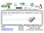 MEM. SD 32GB MICRO 2X1 SANDISK CLASS 10