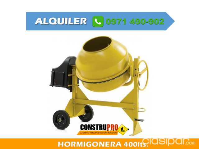Herramientas para la construcción - ALQUILER HORMIGONERA 400L