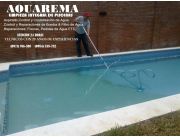 LIMPIEZA DE PISCINA, ASPIRADO RECUPERACIÓN DE AGUA, DESAGOTE, SERVICE DE MOTORES Y FILTROS