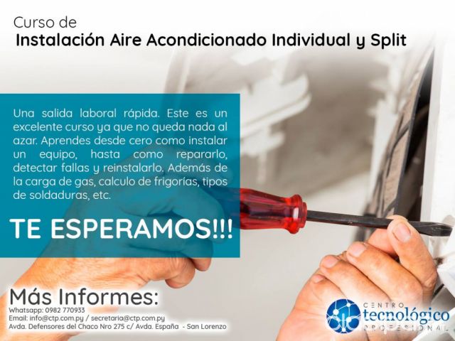 Cursos y seminarios - CURSOS DE CAPACITACION EN AIRES ACONDICIONADOS