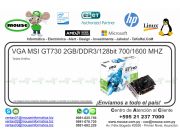 VGA MSI GT730 2GB/DDR3/128BI 700/1600 MHZ