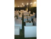 Alquiler de puf* sofa* mesitas*tira de focos*vajillerias*toldos*sillas de madera* y todo lo que necesitas para tus eventos