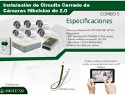 Circuito Cerrado de 6 Cámaras Hikvision con Instalación