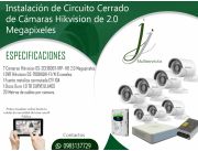 Combo 6 Circuito Cerrado de 7 Cámaras Hikvision con Instalación