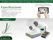 Combo 1 Circuito Cerrado de 2 Cámaras Hikvision con Instalación