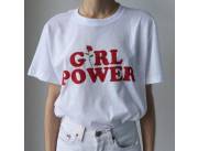 Remera basica para dama Girl Power- TALLE P