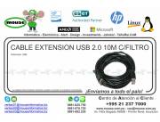 CABLE EXTENSION USB 2.0 10M C/FILTRO