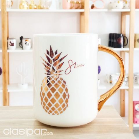 TAZA -SHINE- DORADO - PIÑA | Clasipar Accesorios de Mesa y Cocina - TAZA -SHINE- DORADO - PIÑA