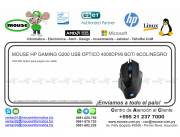 MOUSE HP GAMING G200 USB OPTICO 4000DPI/6 BOT/ 6COL/NEGRO