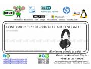 FONE+MIC KLIP KHS-580BK HEADPH NEGRO
