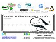 FONE+MIC KLIP KHS-635 EARPH BT/NEGRO