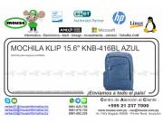 MOCHILA KLIP 15.6 KNB-416BL AZUL