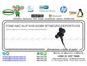 FONE+MIC KLIP KHS-633BK BT/NEGRO/DEPORTIVOS