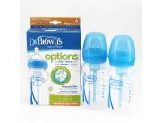 Kit de 2 biberones Options Dr. Browns azul de 270ml. Kit de 2 biberones Options Dr. Browns azul de 270ml.