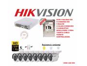 KIT 8 CAMARAS INSTALADAS HIK