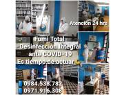 FUMIGACIÓN & SANITIZACIÓN INTEGRAL ANTE COVID-19 ATENCION 24 HRS