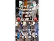 FUMIGACIÓN Y DESINFECCION INTEGRAL PROFESIONAL ANTE COVID19 , ATENCIÓN 24 HORAS!!!