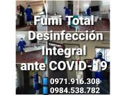 FUMIGACIÓN Y DESINFECCION INTEGRAL PROFESIONAL ANTE COVID19 , ATENCIÓN 24 HORAS!!!!!