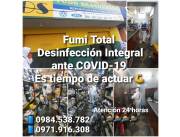 FUMIGACIÓN Y DESINFECCIÓN INTEGRAL ANTE COVID19 , ATENCIÓN 24 HORAS!!!!!
