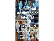 DESINFECCIÓN INTEGRAL ANTE COVID-19, ATENCIÓN 24 HORAS