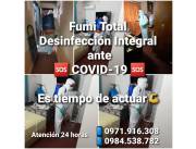 DESINFECCIÓN INTEGRAL ANTE COVID-19, ATENCIÓN 24 HORAS