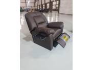 SOFA RECLINABLE POLTRONA ECOLEATHER MARRON (745) SOFA RECLINABLE POLTRONA ECOLEATHER MARRON (745)
