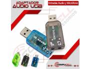Adaptador USB para Audio y Microfono - Tarjeta de Sonido para PC
