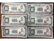 Vendo billetes de cinco guaraníes paraguay