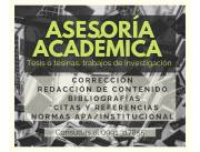 Redacción y corrección de: Tesis, trabajos prácticos e investigaciones