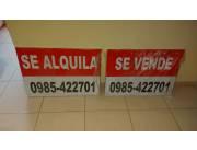 Carteles VENDO ALQUILO para particulares e inmobiliarias