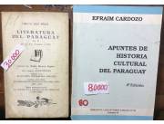 Vendo libros literatura del paraguay y apuntes de historia cultural del py