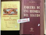Vendo libros historia económica de América latina y esquema de una historia del seguro