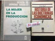 Vendo libros la mujer en la producción e historia de las doctrinas económicas
