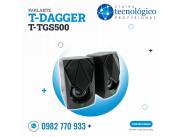 Speaker T-DAGGER MATRIX T-TGS500 con 6 watts USB y Mini Jack 3.5 mm - Negro