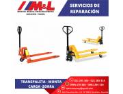 REPARACION - MANTENIMIENTO DE PORTA PALLETS - ZORRAS (HIDRAULICA - MECANICA)