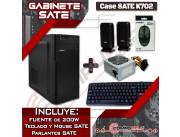 COMBO Gabinete SATE K702 + Teclado y Mouse - Case para PC de Escritorio con Periféricos