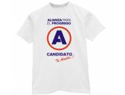 impresion de remeras para campañas politicas con serigrafia a un lado